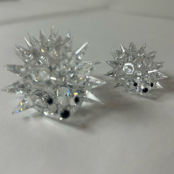Swarovski Crystal HEDGEHOG / PORCUPINE Family Lot Of 2 - Picture 2 of 9